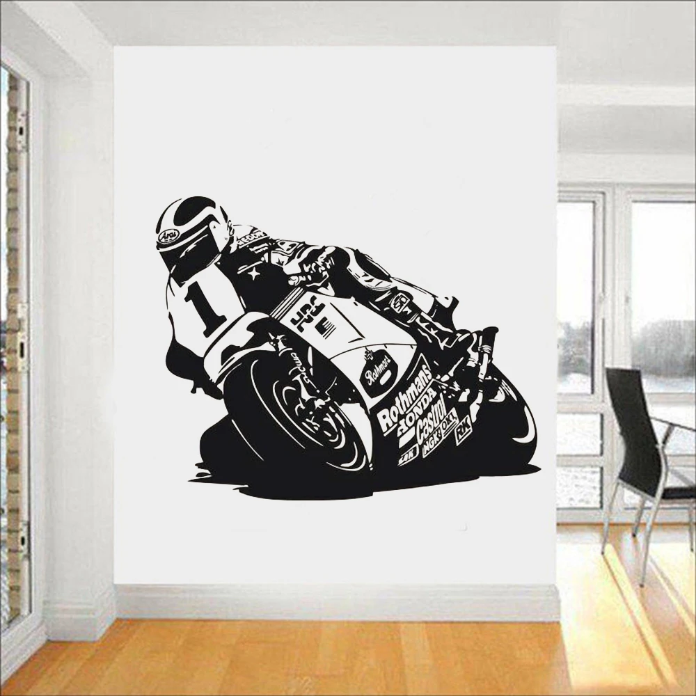 Для мотокросса для езды на мотоцикле настенный Стикеры виниловые Home Decor мотоцикл