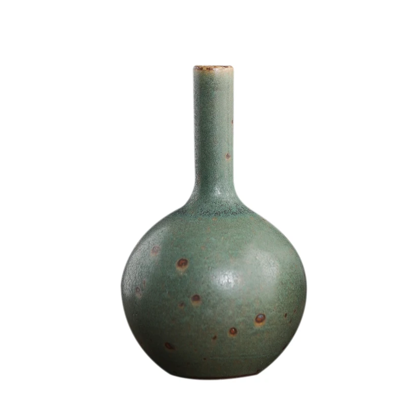 Porcelain 17.5CM Distressed Flower Vase Pot Ceramic Handmade Japanese Retro style Home Decor