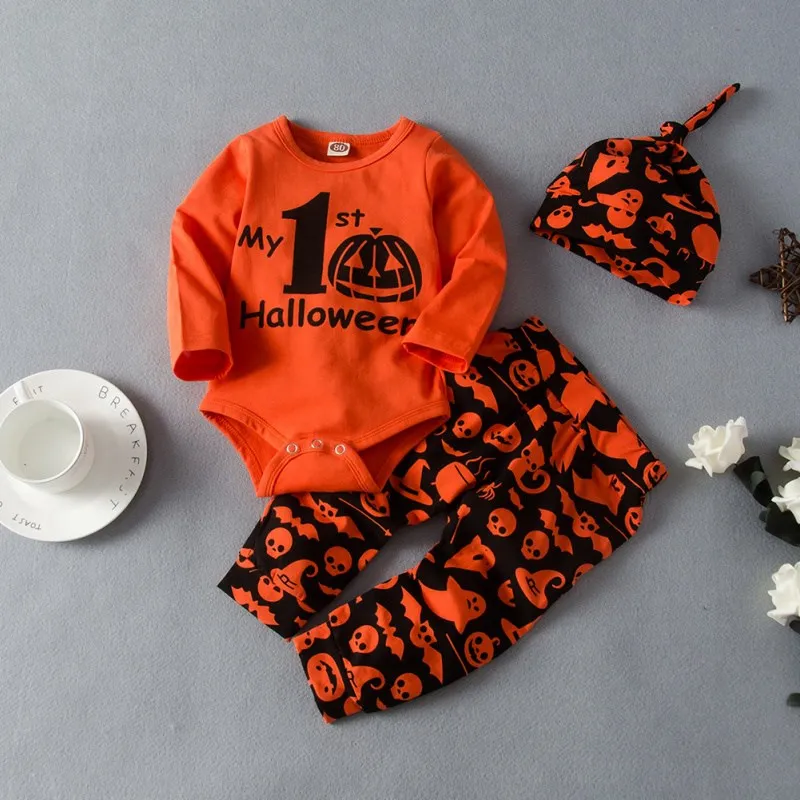 3Pcs Newborn Baby Boy Halloween Letter Printed Clothing Set Cotton Infant Long Sleeve Romper Tops Trousers Hat
3Pcs Newborn Baby Boy Halloween Letter Printed Clothing Set Cotton Infant Long Sleeve Romper Tops Trousers Hat