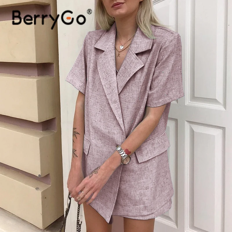 BerryGo Elegant Summer Three-piece Shorts Suit Fashion Office Ladies Women Short Sleeve Blazers Sets 2021 Casual Solid Suits New 
BerryGo Elegant Summer Three-piece Shorts Suit Fashion Office Ladies Women Short Sleeve Blazers Sets 2021 Casual Solid Suits New
