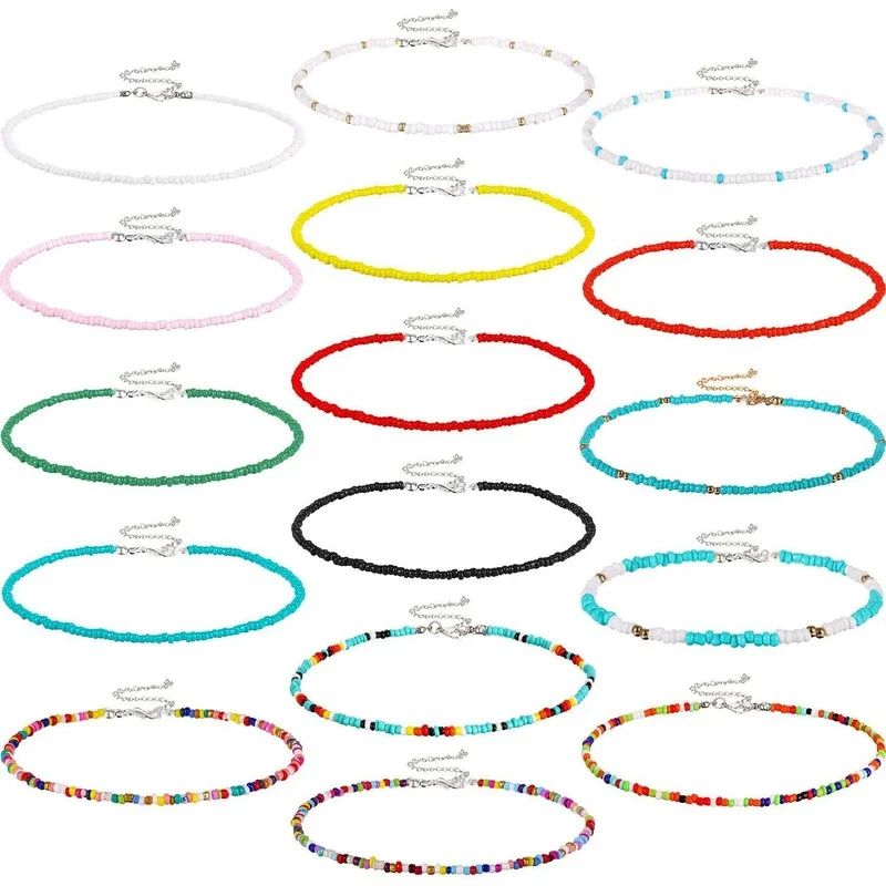 Fashion Women's Necklace Multicolor Beads Necklace Bohemian Style Pure Color Clavicle Chain Female Jewelry Accessories Collares
Fashion Women's Necklace Multicolor Beads Necklace Bohemian Style Pure Color Clavicle Chain Female Jewelry Accessories Collares