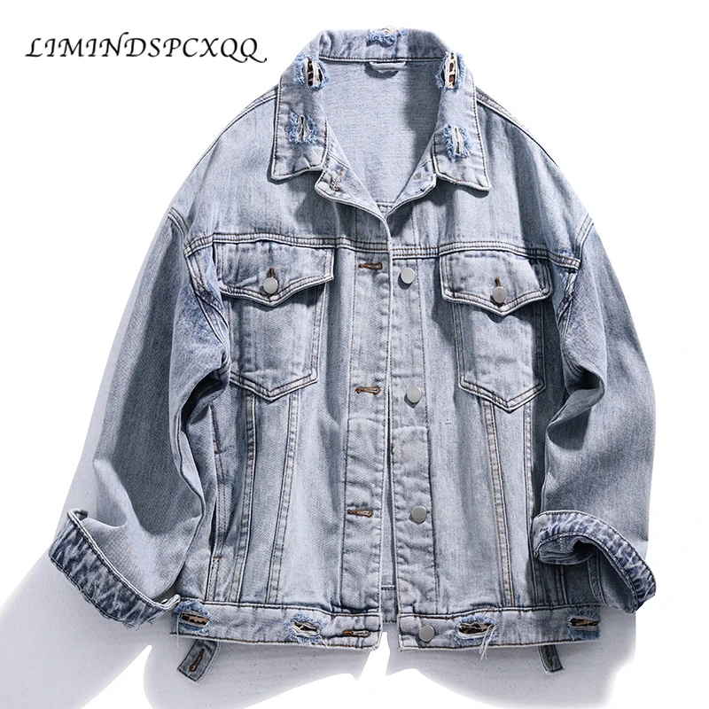 Женская джинсовая куртка с рукавом «летучая мышь», синяя куртка-бомбер из джинсовой ткани, женская уличная однобортная куртка с карманами, весна 2021
Женская джинсовая куртка с рукавом «летучая мышь», синяя куртка-бомбер из джинсовой ткани, женская уличная однобортная куртка с карманами, весна 2021