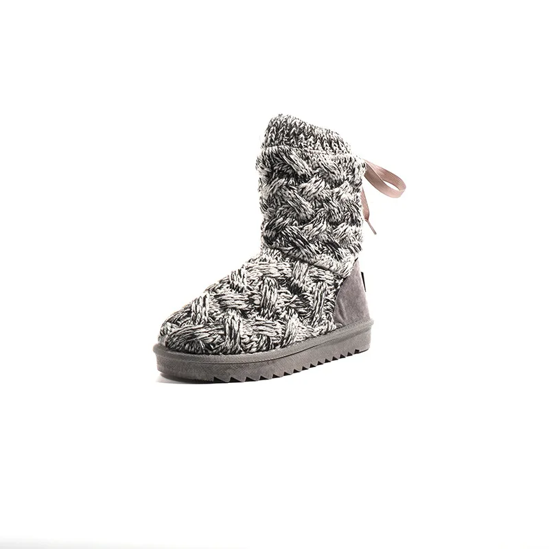 Winter Women boots grey colour snow boot warm plush fur big full size cow suede leather binding Shoes knitting boots
Winter Women boots grey colour snow boot warm plush fur big full size cow suede leather binding Shoes knitting boots