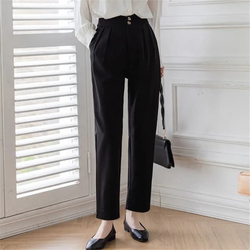 HziriP High Waist Casual Texture Trousers Gentle Korean Plus 2021 All Match Straight Lady Loose Chic Thin Hot Summer OL Pants
HziriP High Waist Casual Texture Trousers Gentle Korean Plus 2021 All Match Straight Lady Loose Chic Thin Hot Summer OL Pants