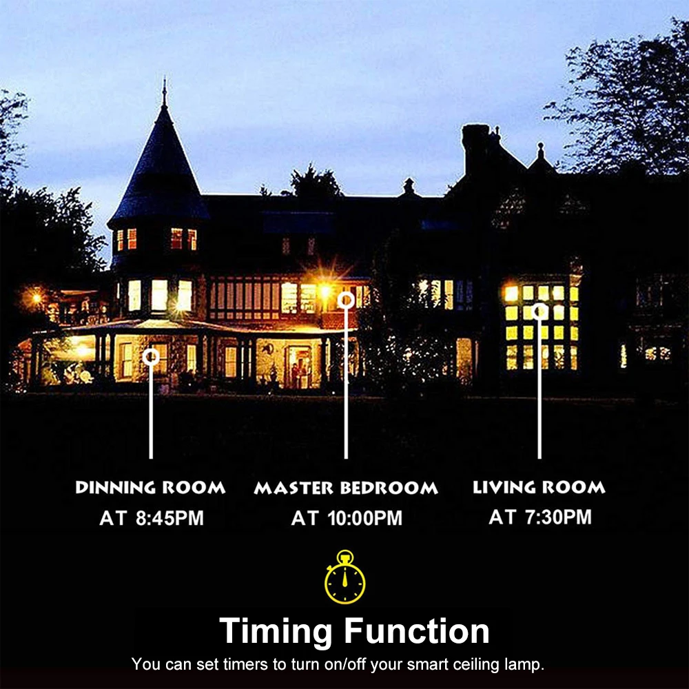 Smart Home Smart Light Smart WIFI Ceiling LED Light Bulb 48W Dimmable Remote Control Voice Control for Alexa Google Home IFTTT
Smart Home Smart Light Smart WIFI Ceiling LED Light Bulb 48W Dimmable Remote Control Voice Control for Alexa Google Home IFTTT