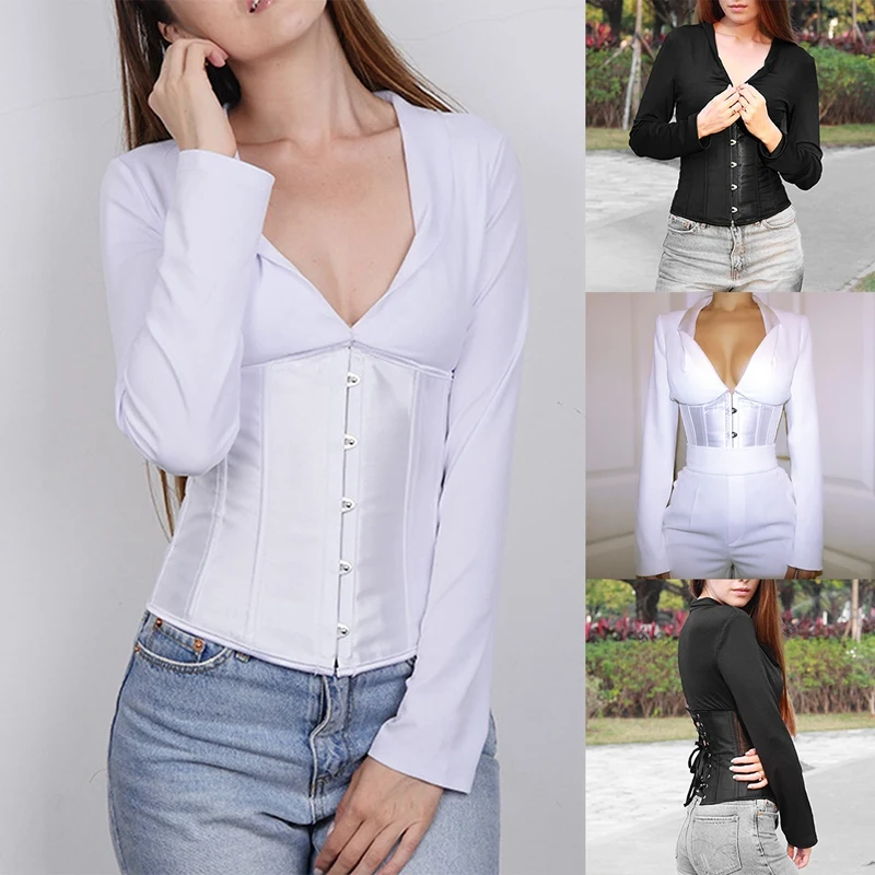 V Neck Elegant Hook Lace Up Shirt Women Corset Splice Fashion Party Bustier Top Blouses Shirts Slim Bodycon
V Neck Elegant Hook Lace Up Shirt Women Corset Splice Fashion Party Bustier Top Blouses Shirts Slim Bodycon