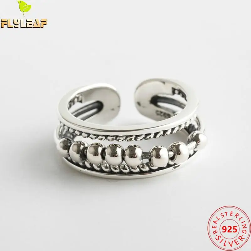 Retro Thai Silver Three Layers Round Beads Open Rings For Women 925 Sterling Silver Female Vintage Jewelry 16.9mm Adjustable
Retro Thai Silver Three Layers Round Beads Open Rings For Women 925 Sterling Silver Female Vintage Jewelry 16.9mm Adjustable
