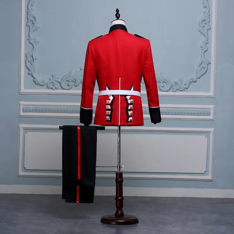 4Pcs British Royal Guard Honor Guard Prince William European Court Performance Costume Stage Suits Coat+Pants+Hat+Belt A369
4Pcs British Royal Guard Honor Guard Prince William European Court Performance Costume Stage Suits Coat+Pants+Hat+Belt A369