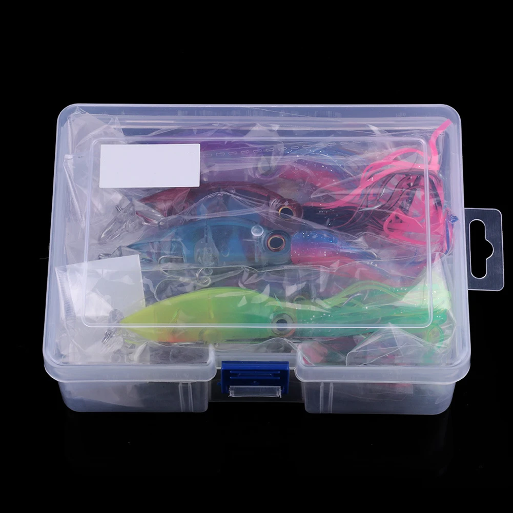 8 Pcs HENGJIA Octopus Squid Jig Fishing Lure Trolling Big Saltwater Bait Boxed Sea Fishing Wobbler Bait Plastic Lure
8 Pcs HENGJIA Octopus Squid Jig Fishing Lure Trolling Big Saltwater Bait Boxed Sea Fishing Wobbler Bait Plastic Lure