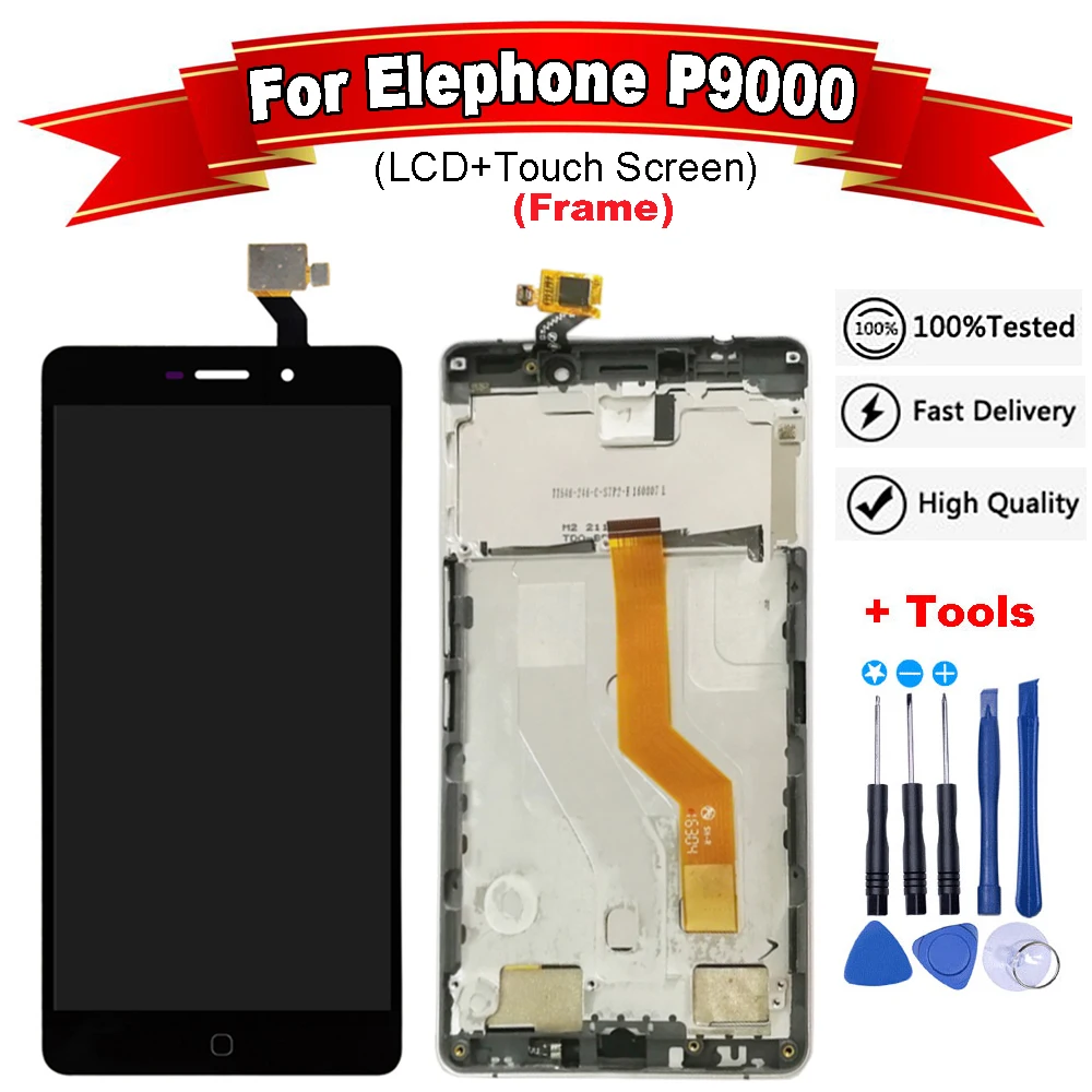 Для Elephone P9000 ЖК дисплей + 5 "кодирующий преобразователь сенсорного экрана в