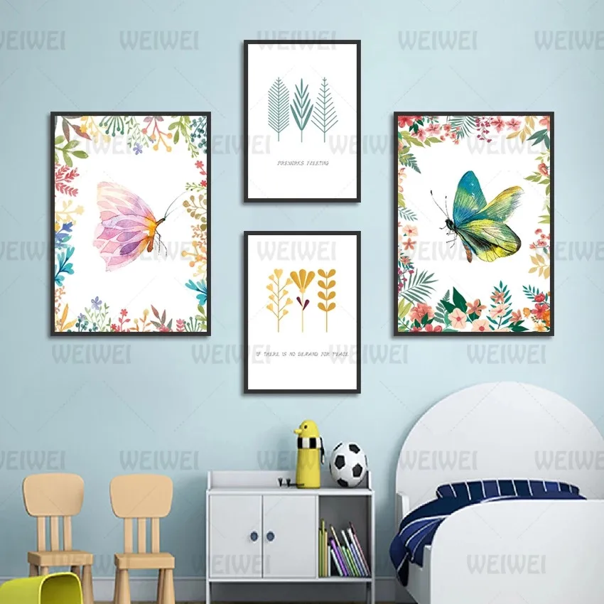 Poster Small Fresh Plant Leaf Butterfly Canvas Painting Decoration Wall Art Picture for Girls Room Posters and Print
Poster Small Fresh Plant Leaf Butterfly Canvas Painting Decoration Wall Art Picture for Girls Room Posters and Print
