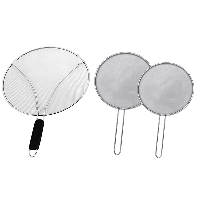 3 шт., сетчатые крышки для кастрюль, из нержавеющей стали 
3 шт., сетчатые крышки для кастрюль, из нержавеющей стали