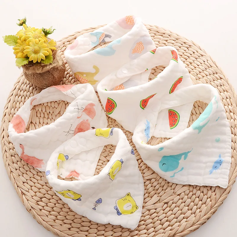 5pcs/3pcs/lot Muslin Baby Bibs Girls Boys Cloth Babador Bandana Bebe Smock Burp Cloths Accessory Infant Stuff | Мать и ребенок