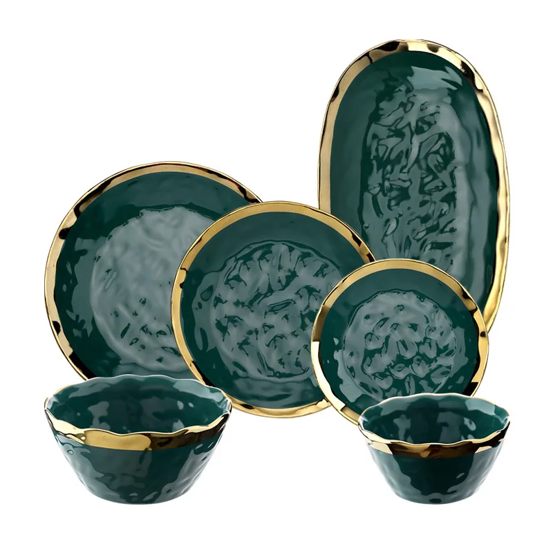 Dish set, bowl plate, household European style simple finger pattern porcelain bowl, porcelain bone china combination tableware
Dish set, bowl plate, household European style simple finger pattern porcelain bowl, porcelain bone china combination tableware