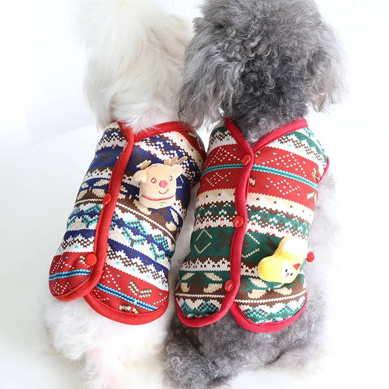 Cartoon Dog Clothes Christmas Jackets Clothing for Dog Small Super Pet Outfits Cute Autumn Winter Reindeer Print Ropa Para Perro
Cartoon Dog Clothes Christmas Jackets Clothing for Dog Small Super Pet Outfits Cute Autumn Winter Reindeer Print Ropa Para Perro