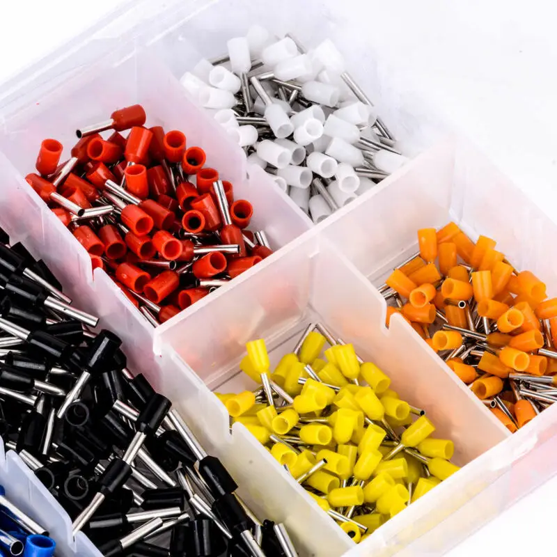 800Pcs Wire Copper Crimp Connector Insulated Cord Pin End Terminal Box AWG 22-10 
800Pcs Wire Copper Crimp Connector Insulated Cord Pin End Terminal Box AWG 22-10