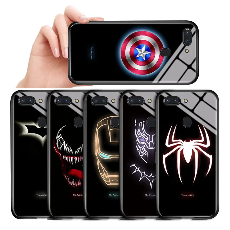 Для OPPO A3 A3S A7 A5S A33 NEO 7 A37 9 A39 A57 светящийся Мстители чехол с принтом Marvel в темноте