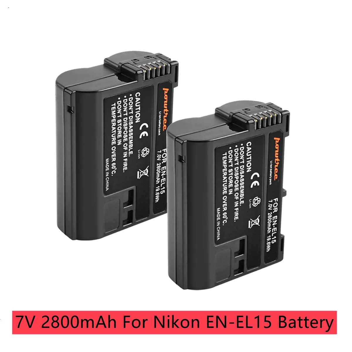 

EN-EL15 EN EL15a Camera Battery 7V 2800mAh For Nikon d750 d7200 d7500 d850 d7100 d610 d500, MH-25a d7000 z6 Replacement Battery