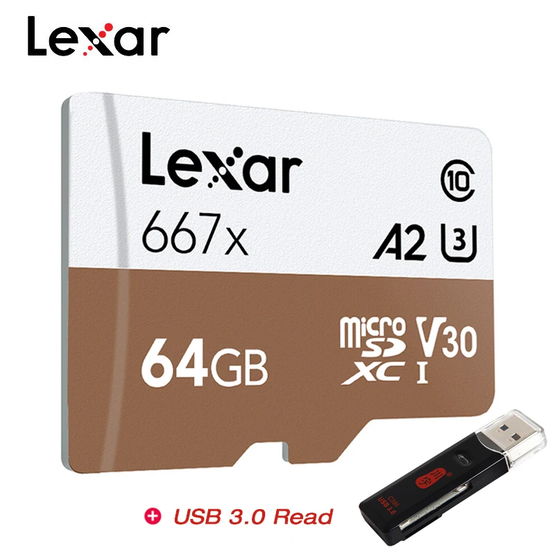 Профессиональная карта памяти Lexar 667x 512 гб A2 TF Class10 U3 Micro SD 64 128 для смартфона экшн