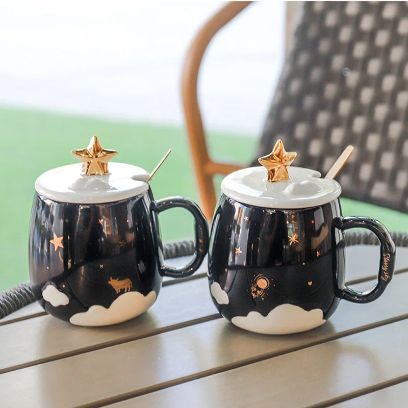 Creative Star Cartoon Ceramic Cup with Cover Spoon Personality Phone Stand Mug Girl Office Coffee Cup
Creative Star Cartoon Ceramic Cup with Cover Spoon Personality Phone Stand Mug Girl Office Coffee Cup