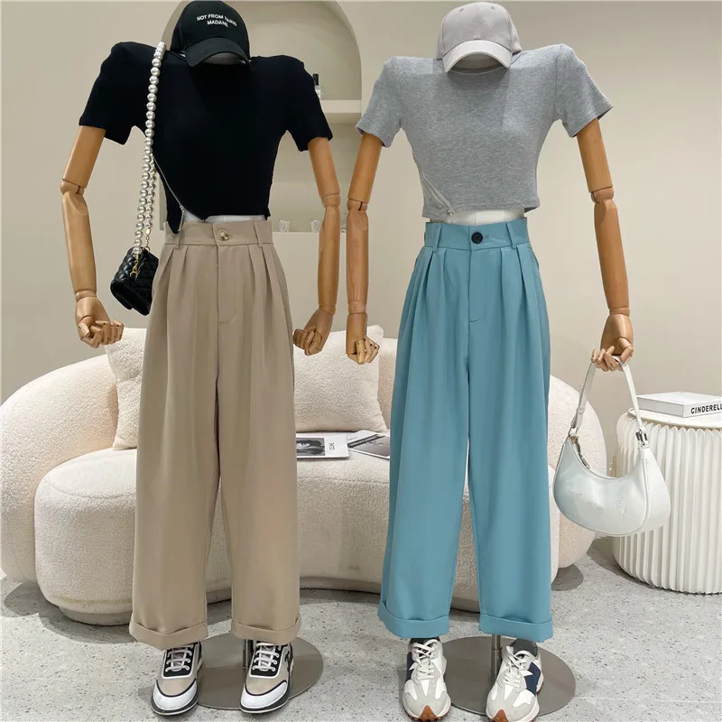 Women Summer 2021 Niche Design Fashion High Waist Short Sleeve T-shirt Sagging Feeling And Straight Tube Wide Leg Pants
Women Summer 2021 Niche Design Fashion High Waist Short Sleeve T-shirt Sagging Feeling And Straight Tube Wide Leg Pants