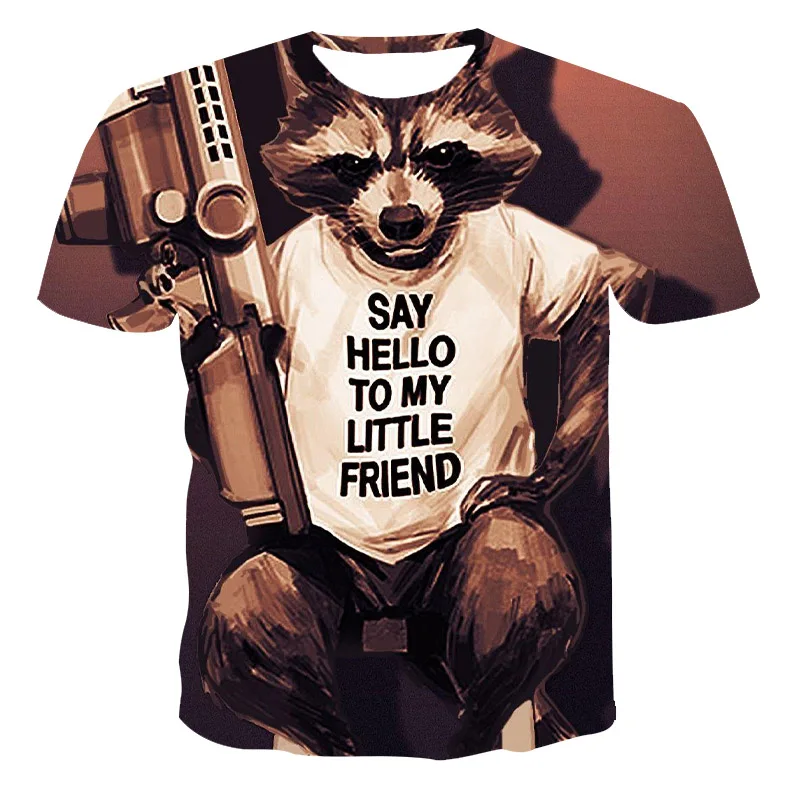 Summer New 3D Men's T-shirt Rocket Raccoon Fashion Short Sleeve Top Pokemon Loose Fashion O-Neck Shirt Short Sleeve T-shirt Tops
Summer New 3D Men's T-shirt Rocket Raccoon Fashion Short Sleeve Top Pokemon Loose Fashion O-Neck Shirt Short Sleeve T-shirt Tops