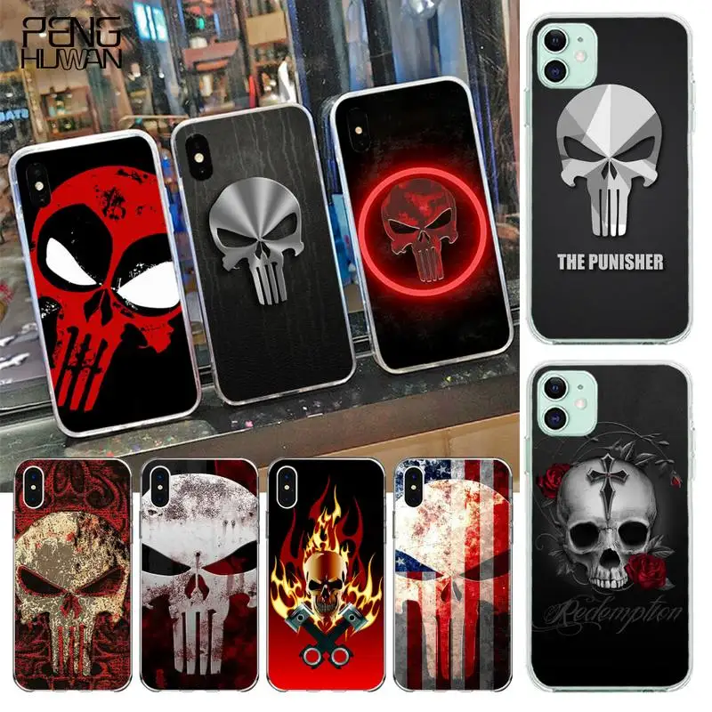 Cool Punisher Skull Art Black Soft Shell Phone Case Capa for iPhone 11 pro XS MAX 8 7 6 6S Plus X 5S SE 2020 XR cover 
Cool Punisher Skull Art Black Soft Shell Phone Case Capa for iPhone 11 pro XS MAX 8 7 6 6S Plus X 5S SE 2020 XR cover