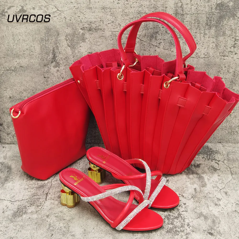 New Italian Designer Shoes and Bags Matching Set African Women Shoes Bags Set High Heel Women Party Pumps Elegant Crystal Shoes
New Italian Designer Shoes and Bags Matching Set African Women Shoes Bags Set High Heel Women Party Pumps Elegant Crystal Shoes
