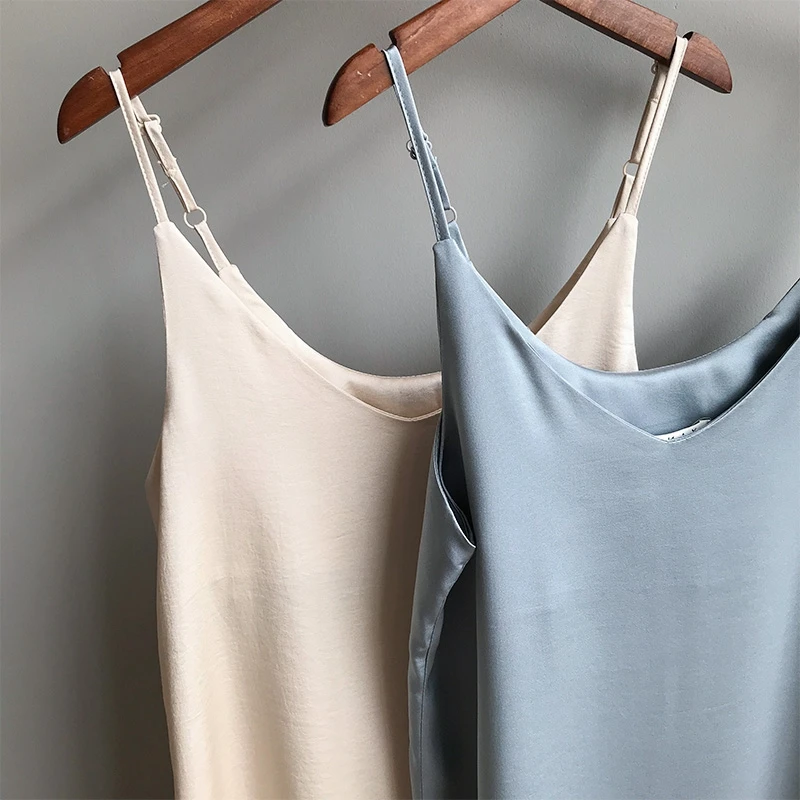 Spring 2020 Woman Tank Dress Casual Satin Sexy Camisole Elastic Female Home Beach Dresses Women Summer dress
Spring 2020 Woman Tank Dress Casual Satin Sexy Camisole Elastic Female Home Beach Dresses Women Summer dress