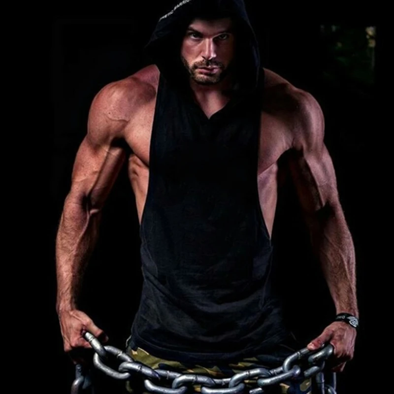 Summer Brand Clothing Bodybuilding Hooded Vest Sleeveless Fitness Men's Muscle Vest Cotton Fitness Vest Sportswear
Summer Brand Clothing Bodybuilding Hooded Vest Sleeveless Fitness Men's Muscle Vest Cotton Fitness Vest Sportswear