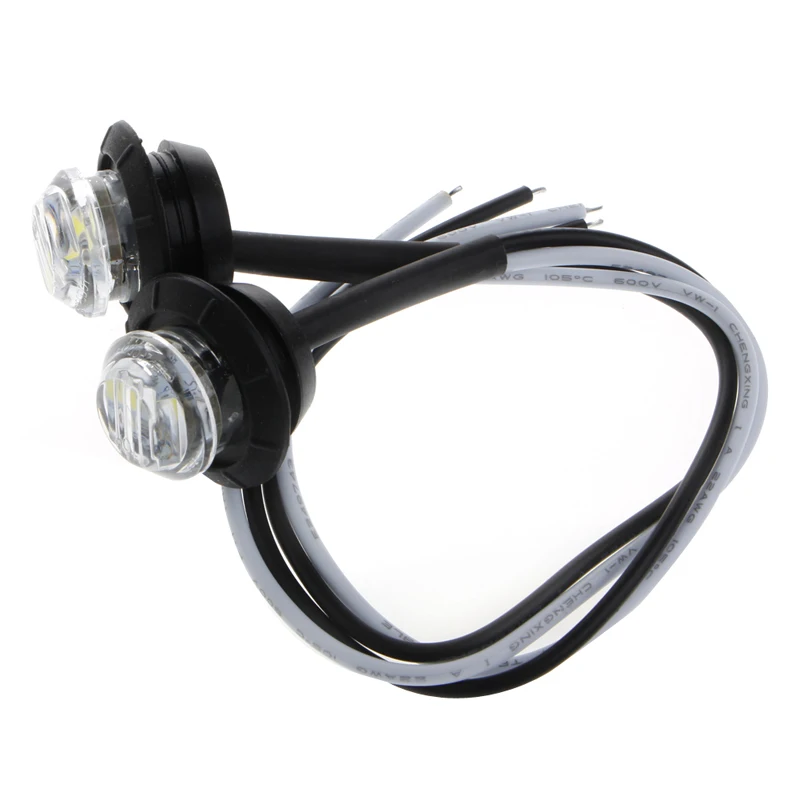 2021 New 2X Mini White 3/4" Round Side 3 LED Marker Trailer Car Bullet Light Waterproof 
2021 New 2X Mini White 3/4" Round Side 3 LED Marker Trailer Car Bullet Light Waterproof
