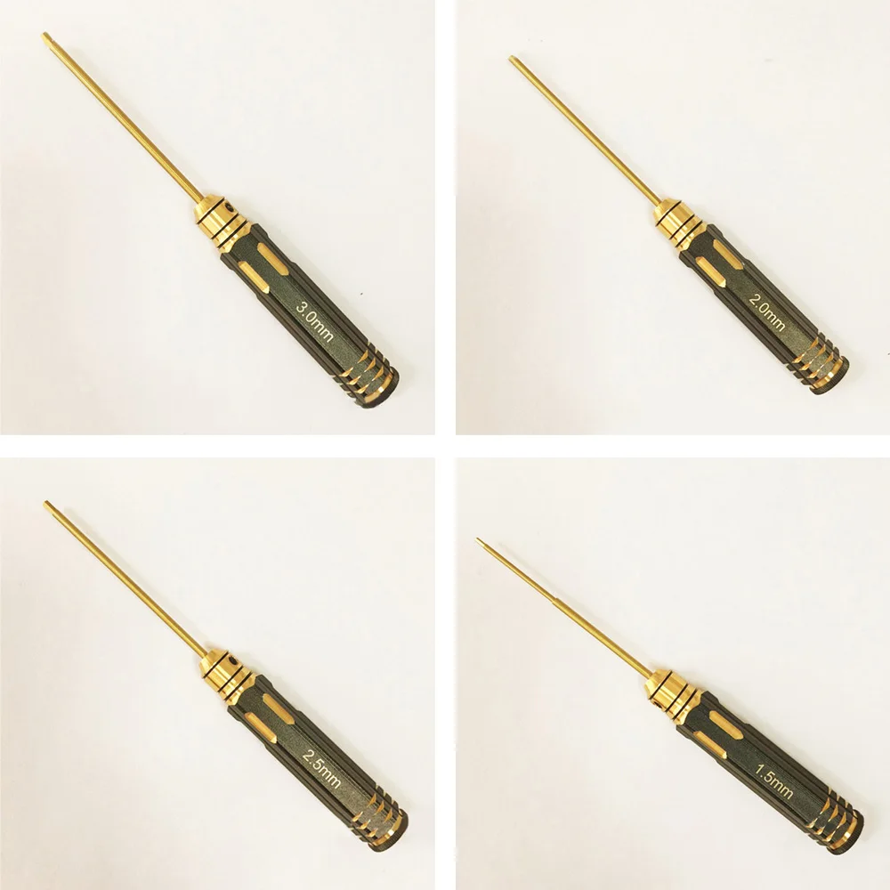 1/4Pcs 195mm Titanium Hex Screw Driver Screwdrivers 1.5mm, 2.0mm, 2.5mm, 3.0mm Hobby Tool Set For RC Car Helicopter
1/4Pcs 195mm Titanium Hex Screw Driver Screwdrivers 1.5mm, 2.0mm, 2.5mm, 3.0mm Hobby Tool Set For RC Car Helicopter