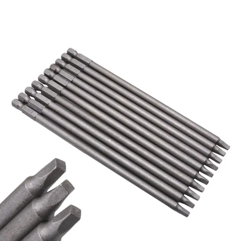 10PCS 150MM Electric Driver Bits Hand Tools Screwdriver Drill Bit S2 1/4 Inch Hex Shank Magnetic Square Head Screwdriver KX4B
10PCS 150MM Electric Driver Bits Hand Tools Screwdriver Drill Bit S2 1/4 Inch Hex Shank Magnetic Square Head Screwdriver KX4B