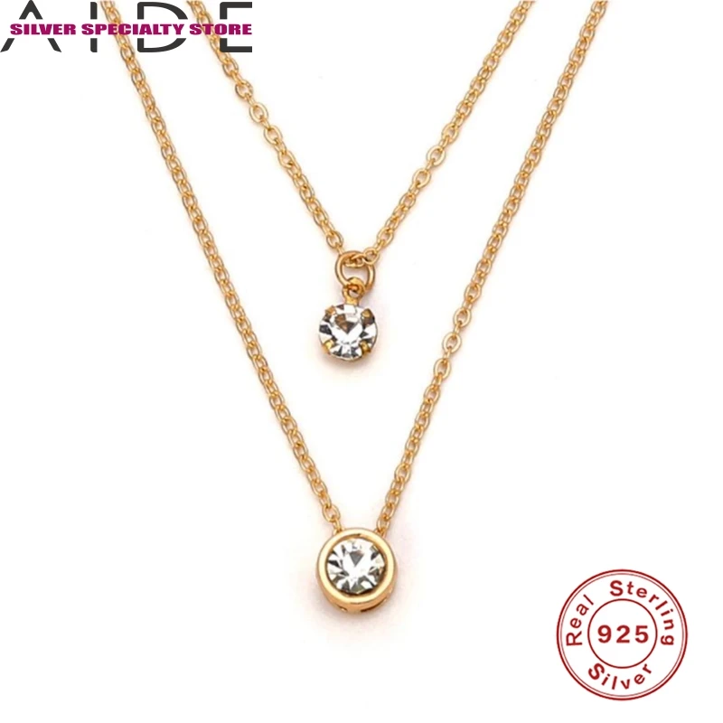 AIDE Fashion Crystal Charm Pendant Necklace 925 Sterling Silver Necklace For Women 2020 Jewelry Choker Necklace Collares Bijoux
AIDE Fashion Crystal Charm Pendant Necklace 925 Sterling Silver Necklace For Women 2020 Jewelry Choker Necklace Collares Bijoux