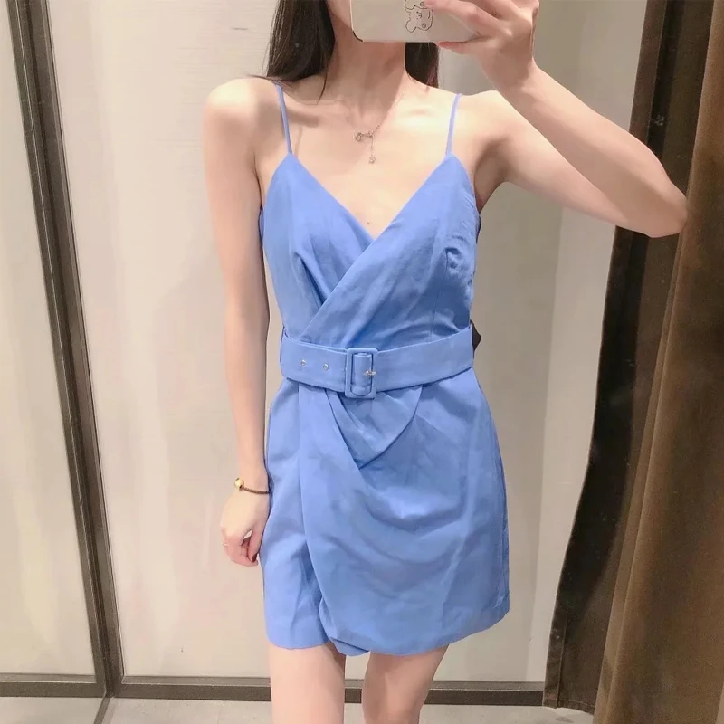 BTB.WO Za 2021 Blue Slip Dress Woman Wrap Short Summer Dresses Women Fashion Belt Strap Elegant Dresses Sleeveless Sexy Sundress
BTB.WO Za 2021 Blue Slip Dress Woman Wrap Short Summer Dresses Women Fashion Belt Strap Elegant Dresses Sleeveless Sexy Sundress