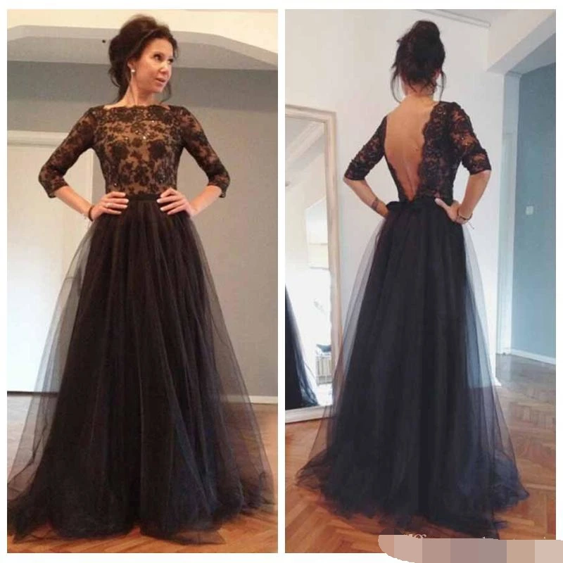 2019 Classic Black Evening Dresses Abendkleider Backless Lace Long Formal Dress robe de soiree vestido de festa Prom dress
2019 Classic Black Evening Dresses Abendkleider Backless Lace Long Formal Dress robe de soiree vestido de festa Prom dress