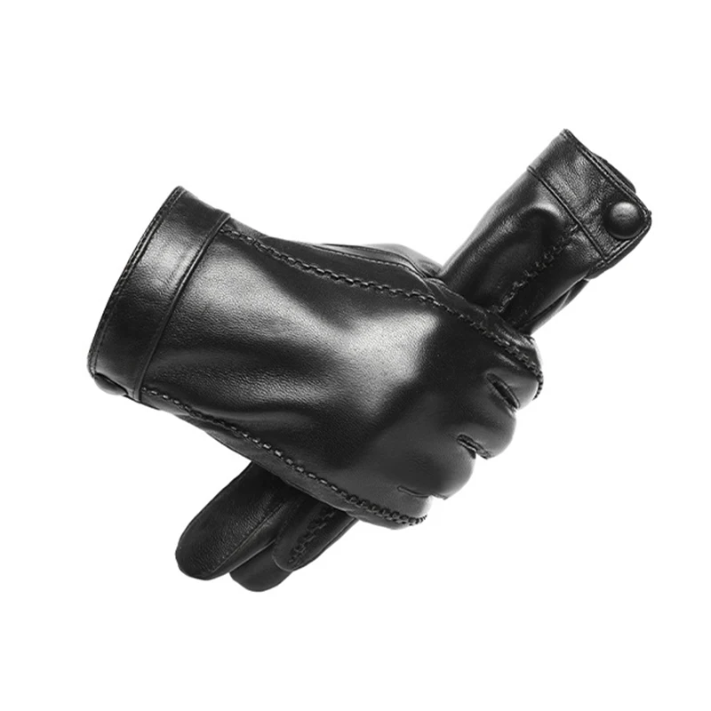 Winter Gloves Men Genuine Leather Gloves Soft Black Goatskin Warm Driving Gloves With Velevt Full Finger Motor Gloves NR198
Winter Gloves Men Genuine Leather Gloves Soft Black Goatskin Warm Driving Gloves With Velevt Full Finger Motor Gloves NR198