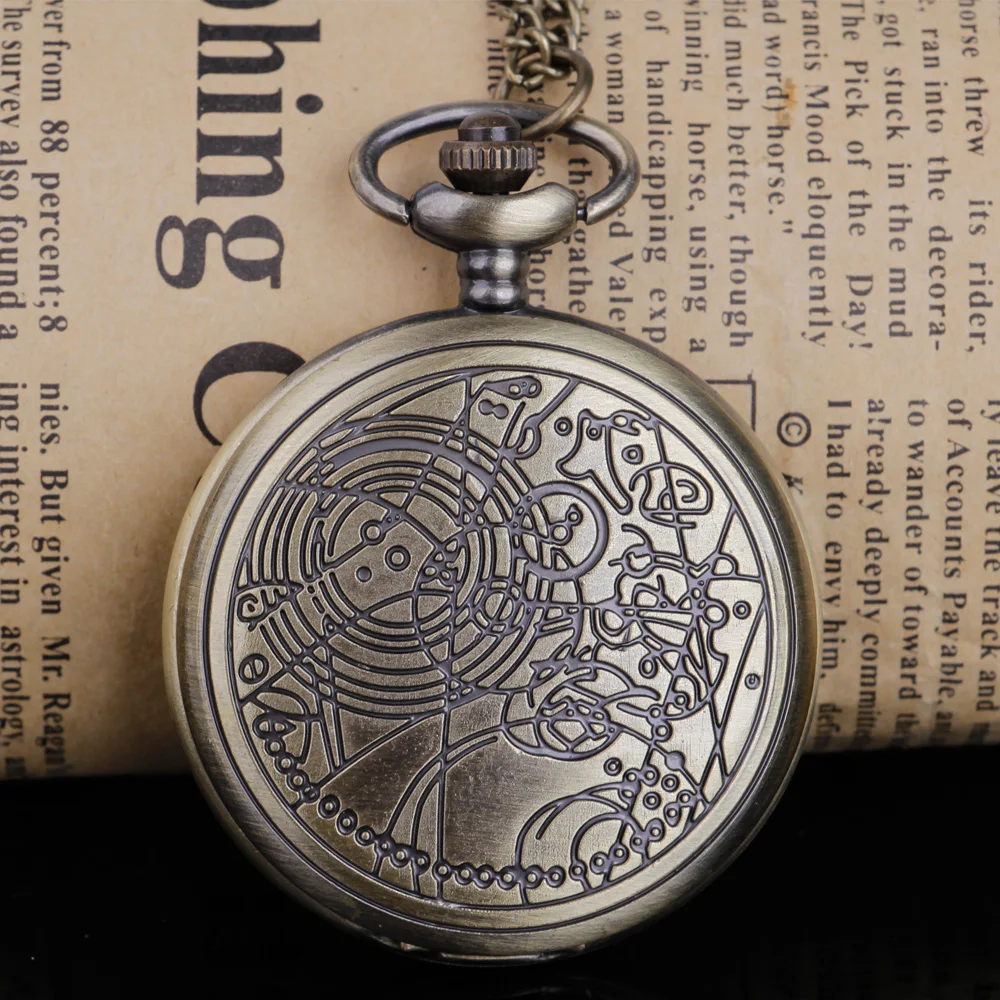 

Steampunk Movie Theme Vintage Pocket Watch Bronze Quartz Pendant Clock Gift Men Women Kids reloj bolsillo Fob Watch CF1023