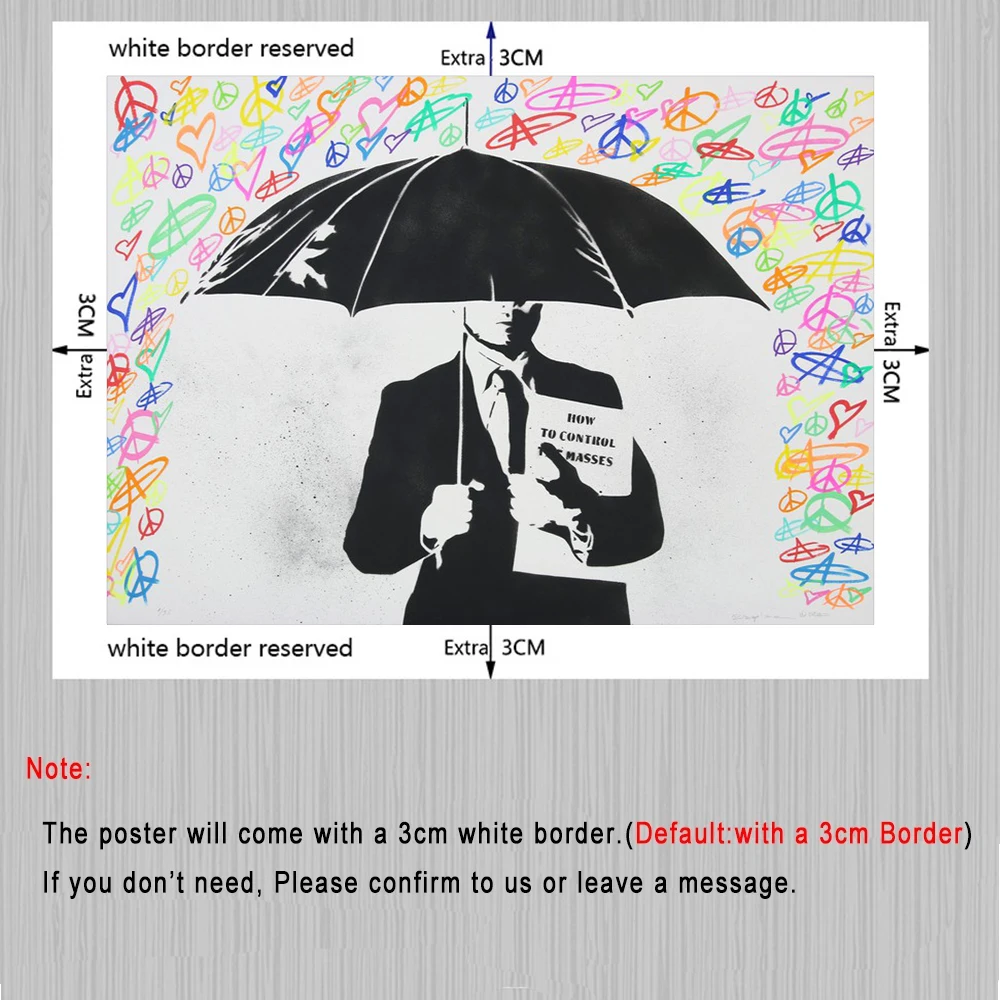 Граффити Бэнкси уличное настенное искусство человек с зонтом музыкальная