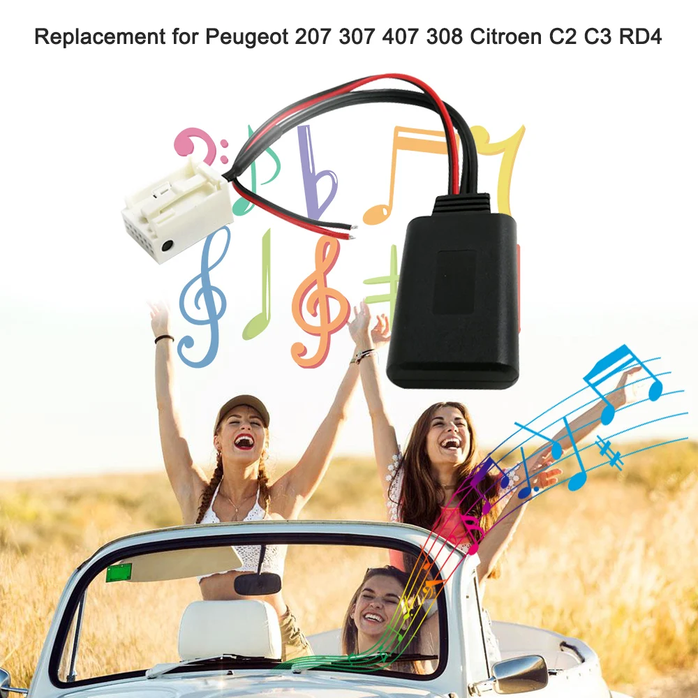 12Pin беспроводное радио стереомагнитола адаптер BT Bluetooth модуль замена для Peugeot 207 307