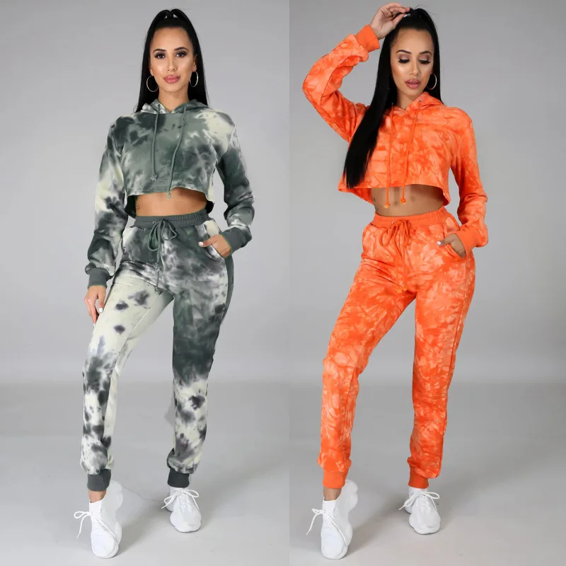FNOCE 2021 new spring women's sets fashion trends casual streetwear tie-dye long sleeve hooded crop tops full pants 2-pc suits
FNOCE 2021 new spring women's sets fashion trends casual streetwear tie-dye long sleeve hooded crop tops full pants 2-pc suits