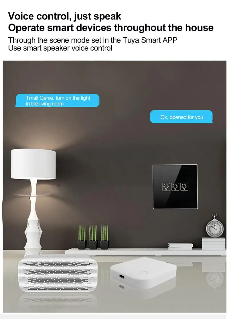 Tuya Smart Zigbee+wifi Gateway Tuya Multi-function Sig-Mesh Linkage Tuya Smart Gateway DC5V/2A 433 Modules
Tuya Smart Zigbee+wifi Gateway Tuya Multi-function Sig-Mesh Linkage Tuya Smart Gateway DC5V/2A 433 Modules