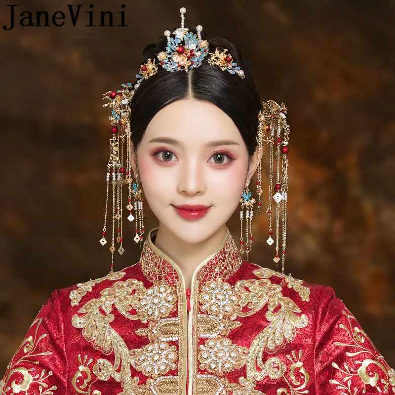 JaneVini Vintage Bridal Hair Sticks Tassel Pearl Bride Headband Chinese Style Headwear Women Wedding Hair Pins Jewellery 2019
JaneVini Vintage Bridal Hair Sticks Tassel Pearl Bride Headband Chinese Style Headwear Women Wedding Hair Pins Jewellery 2019