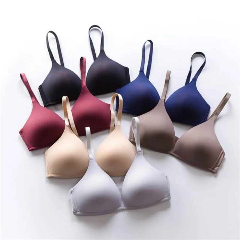 

Non-Wired Everyday Bra Seamless Push Up Plus Size Bra For Women Sport Bralette Female Lingerie Lightly Padded T-Shirt Bra