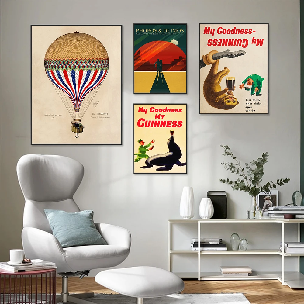 Vintage Poster Tricolore Hot Air Balloon Canvas Painting Alcohol Poster Art Print Travel Wall Picture For Living Room Home Decor
Vintage Poster Tricolore Hot Air Balloon Canvas Painting Alcohol Poster Art Print Travel Wall Picture For Living Room Home Decor