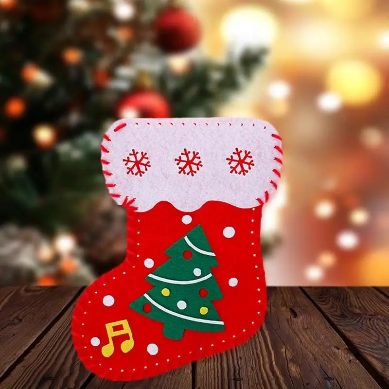 Christmas Stocks Candy Gift Bags DIY Manual Toys Children Educational Toys Kids Handmade Craft Christmas Gift Bag DIY Toys