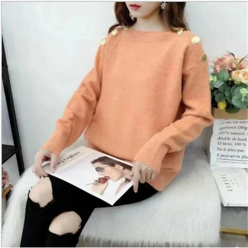 2019New Autumn Winter Women Sweater Knitted Long Sleeve Slash Neck Sexy Slim Office Lady Button Casual Sweaters Tops Jumper H095
2019New Autumn Winter Women Sweater Knitted Long Sleeve Slash Neck Sexy Slim Office Lady Button Casual Sweaters Tops Jumper H095