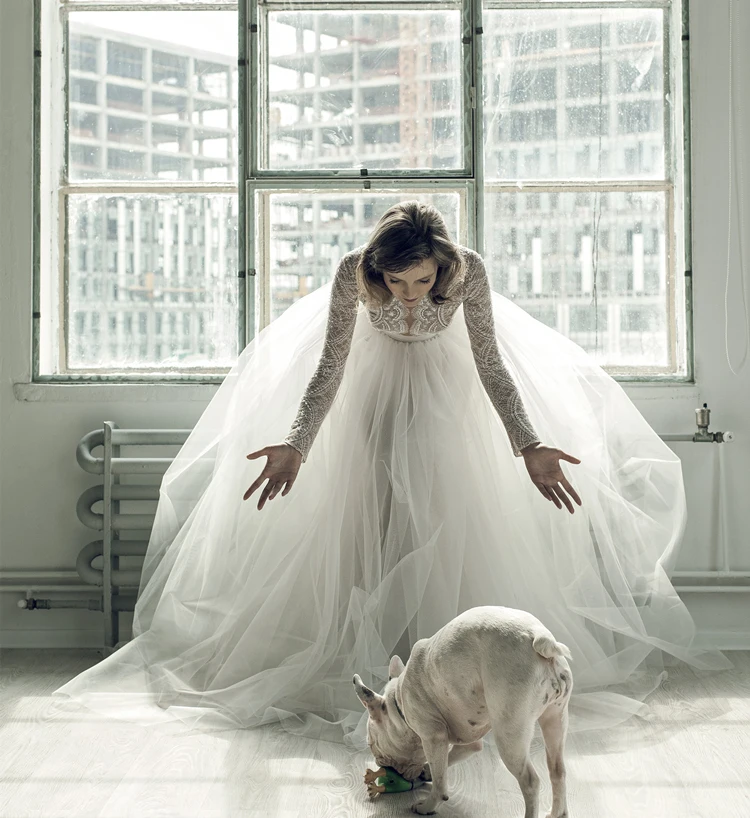 Elegant Long Sleeve Lace Ball Gown Tulle Luxury Prearls Wedding Dress High Neck Romantic Vestidos De Noiva Custom Made 9118#
Elegant Long Sleeve Lace Ball Gown Tulle Luxury Prearls Wedding Dress High Neck Romantic Vestidos De Noiva Custom Made 9118#