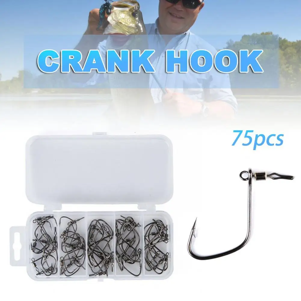 75Pcs/Set Portable Fishing Swivel Crank Hook Kit for Angling Fishing hook
75Pcs/Set Portable Fishing Swivel Crank Hook Kit for Angling Fishing hook