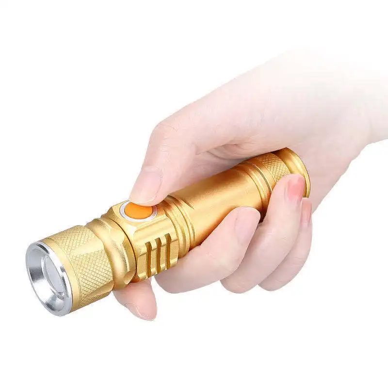 Multifunctional USB rechargeable outdoor riding aluminum alloy flashlight Mini strong light T6 stretch zoom flashlight 
Multifunctional USB rechargeable outdoor riding aluminum alloy flashlight Mini strong light T6 stretch zoom flashlight
